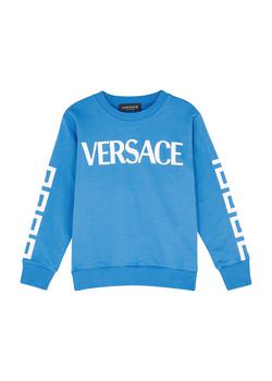 推荐KIDS Blue logo-print cotton sweatshirt (4-6 years)商品