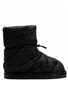 推荐Black Quilted Nylon Drawstring Ankle Boots商品