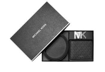 Michael Kors | Michael Kors Men's Wallet Belt Reversible MK Signature Gift Set商品图片,5.9折起