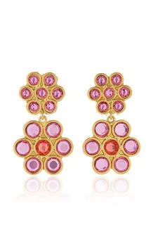 Sylvia Toledano | Sylvia Toledano - Daisy Crystal 22K Gold-Plated Earrings - Pink - OS - Moda Operandi - Gifts For Her,商家Fashion US,价格¥1443
