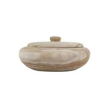 Storied Home | Decorative Natural Paulownia Wood Container with Lid,商家Macy's,价格¥648