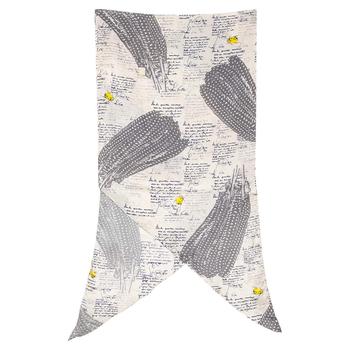 lv女装, [二手商品] Louis Vuitton | Louis Vuitton Cream Feather Printed Angular Silk Scarf商品图片 8.7折, 满1件减$100, 满减