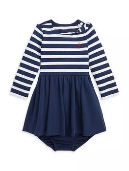 推荐Baby Girl's Striped Long-Sleeve Dress & Bloomers Set商品