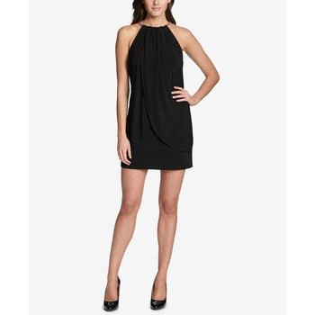 Kensie | Draped Snake-Chain Halter Dress 