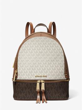 mk双肩包图片, Michael Kors | Rhea Medium Color-Block Logo Backpack商品图片 
