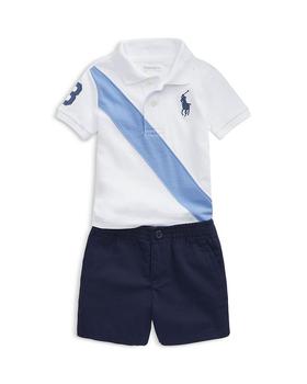 ralph lauren 衬衫图片, Ralph Lauren | Boys' Big Pony Polo Shirt & Chino Shorts Set - Baby商品图片 7.5折, 独家减免邮费