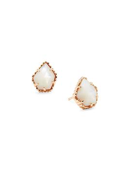 Kendra Scott, Kendra Scott | Tessa Rose Goldplated & Mother Of Pearl Earrings商品图片 4折