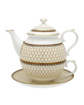 商品Halcyon Days | Antler Trellis Tea For One Set,商家Neiman Marcus,价格¥1755图片
