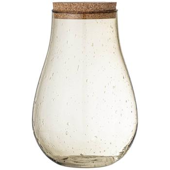 推荐Bloomingville Recycled Glass Casie Jar - Large - Brown商品