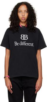 Balenciaga | Black 'Be Different' T-Shirt商品图片,独家减免邮费