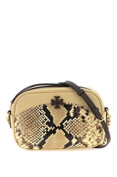 推荐Tory burch 'mcgraw' snake-embossed camera bag商品