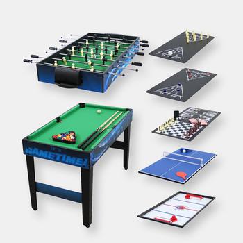 商品Sunnydaze Decor | 10-in-1 Multi-Game Table Billiards Foosball Hockey Pool Air Hockey,商家Verishop,价格¥1828图片