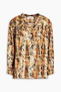 推荐Metallic-camouflage fil coupé silk-blend chiffon blouse商品