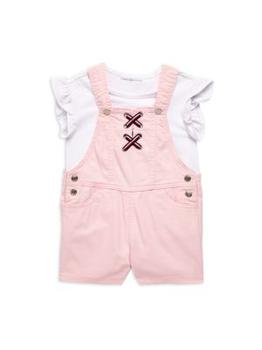 推荐Little Girl’s 2-Piece Shirt & Shortall Set商品