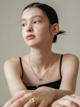 美妆蛋成分, FLOWOOM | Love Knot Pearl Necklace-egg商品图片 