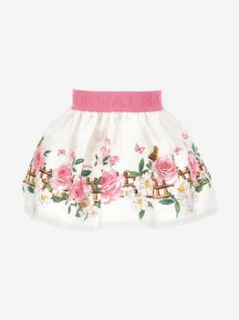 推荐Baby Girls Flower Print Skirt in White商品