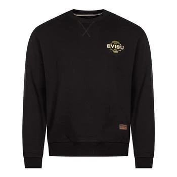 Evisu | Evisu Gold Logo Sweatshirt - Black 5折×额外9折, 独家减免邮费, 额外九折