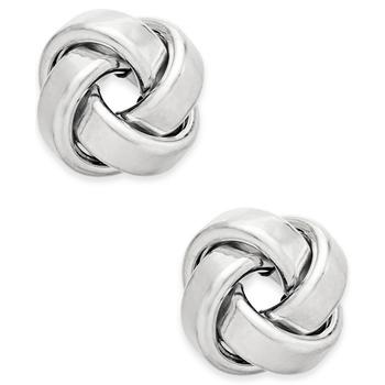 商品Love Knot Stud Earrings in 14k Gold or White Gold图片