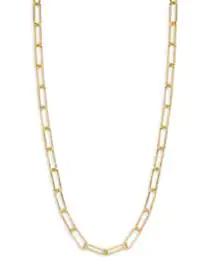 product Gold Vermeil Paperclip Chain Necklace/​20" image