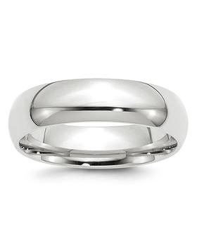商品Men's 6mm Comfort Fit Band Ring in 14K White Gold - 100% Exclusive图片