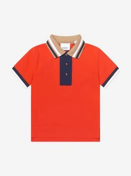 Burberry | Boys Douglas College Polo Shirt in Red 额外8折, 额外八折