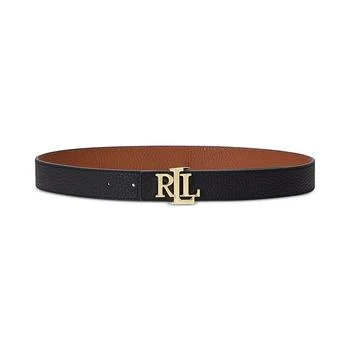 Ralph Lauren | Women's Logo Reversible Pebbled Leather Belt,商家Macy's,价格¥576