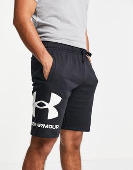 Under Armour | Under Armour Rival fleece large logo shorts in black商品图片,7.9折