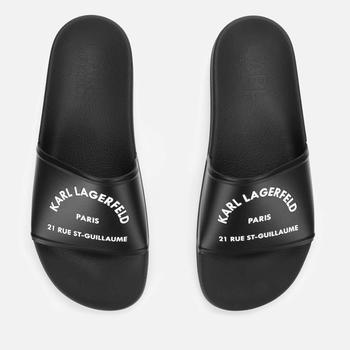 推荐KARL LAGERFELD Men's Kondo Maison Karl Slide Sandals - Black商品