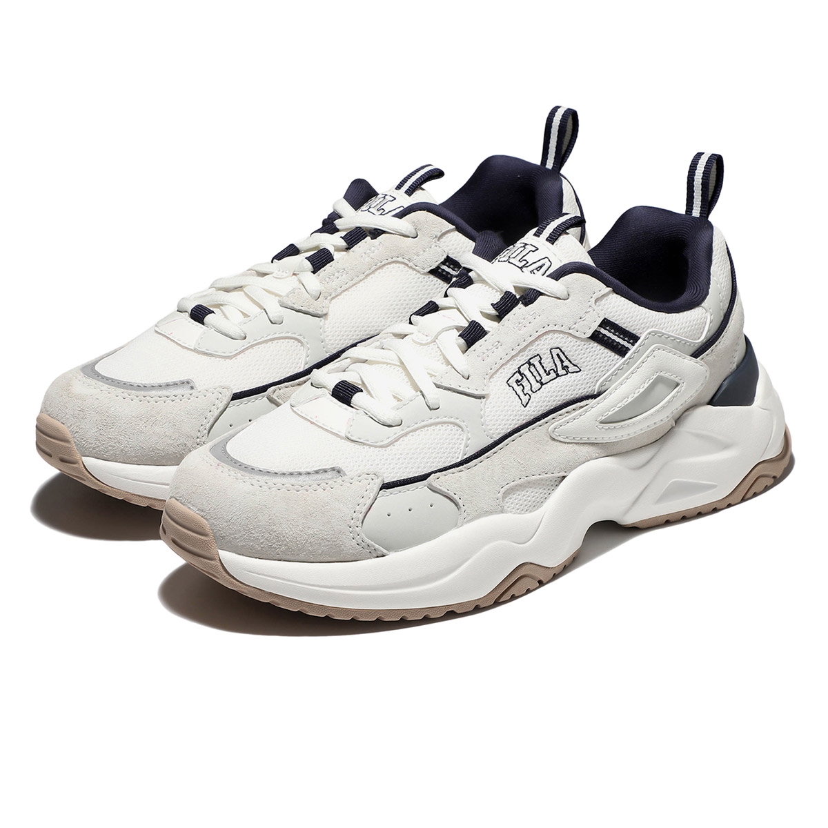 【享贝家】（国内现货）斐乐FILA 复古低帮运动鞋 男女同款 白蓝灰1RM02053E109 G-LY product img