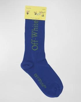 Off-White | Boy's Big Logo Bksh Mid-Calf Socks,商家Neiman Marcus,价格¥225
