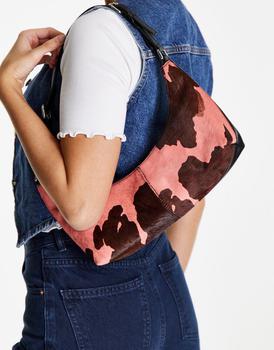 topshop包, Topshop | Topshop cow print leather shoulder bag商品图片 