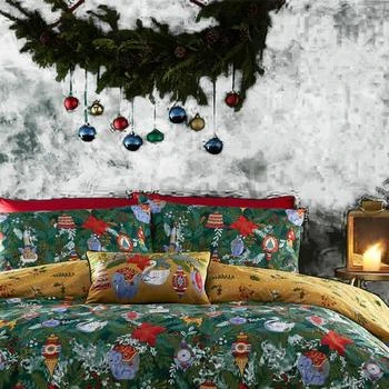 Furn | Deck The Halls Christmas Duvet Set Pine Green (Full),商家Verishop,价格¥262