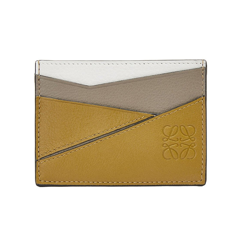 Loewe | 【预售3-7天】LOEWE/罗意威 22新款Puzzle系列 女士月桂绿/赭石色/白色三色拼接经典小牛皮卡包卡片夹C510V33X05-1855商品图片,8折×额外9.5折, 包邮包税, 额外九五折