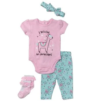 Lily & Jack | Baby Girls Lamacorn Bodysuit, Leggings, Socks and Headband, 4 Piece Set,商家Macy's,价格¥202