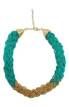 ADORNIA | 14K Gold Plated Beaded Statement Necklace 3.5折, 独家减免邮费