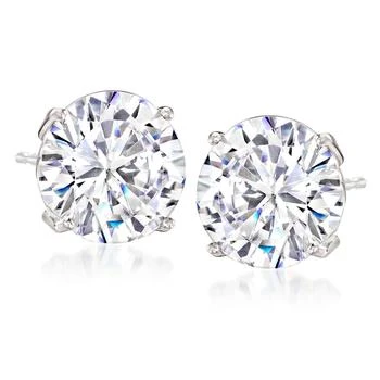 Ross-Simons | Ross-Simons CZ Stud Earrings in 14kt White Gold,商家Premium Outlets,价格¥1419