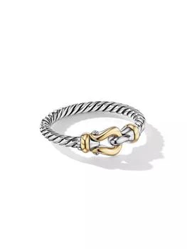 David Yurman | Petite Buckle Ring in Sterling Silver,商家Saks Fifth Avenue,价格¥3129