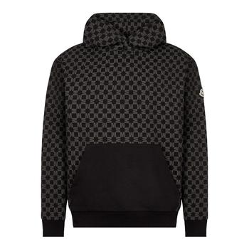 推荐Moncler Monogram Print Hoodie - Black商品