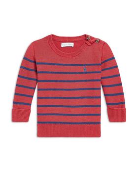 商品Ralph Lauren | Boys' Striped Mesh-Knit Cotton Sweater - Baby,商家Bloomingdale's,价格¥471图片