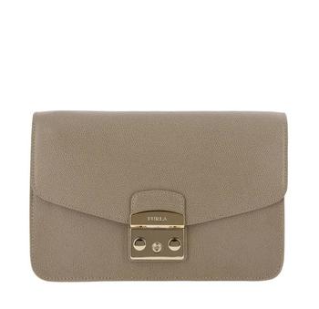 推荐Ladies Metropolis S Leather Crossbody Bag In Sabbia B商品