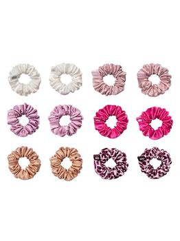 商品Slip | Pure Silk 12-Piece French Rose Minnie Scrunchies Set,商家Saks Fifth Avenue,价格¥280图片