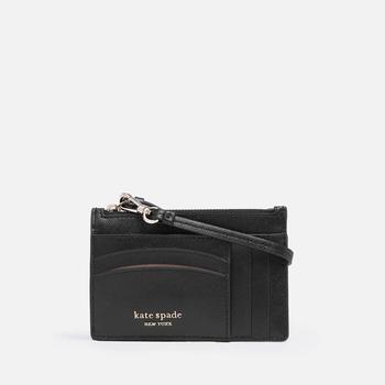 Kate Spade | Kate Spade New York Women's Spencer Saffiano Card Case Wristlet - Black商品图片,额外7.5折, 额外七五折