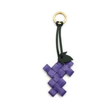 商品Bottega Veneta Purple And Multicolor Leather Key Chain 629570-Vcqc2-5312图片