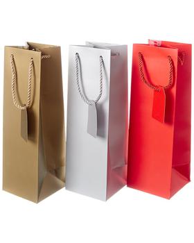 小银瓶手提包, Jillson & Roberts | Jillson & Roberts Bottle Tote Bag Assortments - 3 Pack - Red/Gold/Silver商品图片 4.2折