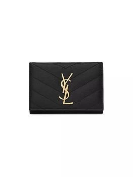 Yves Saint Laurent | Cassandre Slim Key Case in Grain De Poudre Embossed Leather,商家Saks Fifth Avenue,价格¥2944