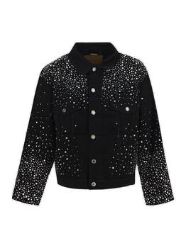 商品Alexandre Vauthier Embellished Buttoned Denim Jacket图片
