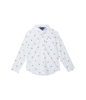 Tommy Hilfiger | H Logo All Over Print Long Sleeve Button-Down Shirt (Big Kids)商品图片,7.7折