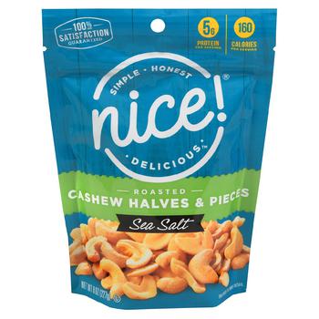 商品Nice! | Roasted Cashew Halves & Pieces Sea Salt,商家Walgreens,价格¥42图片