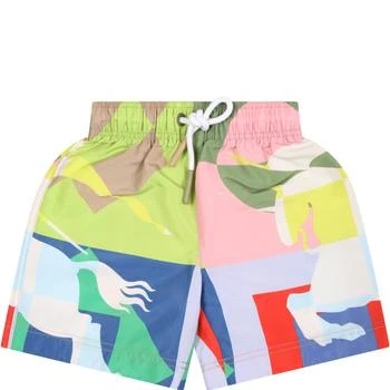 Burberry | Multicolor Swim Shorts For Baby Boy With Equestrian Knight,商家Italist,价格¥1164