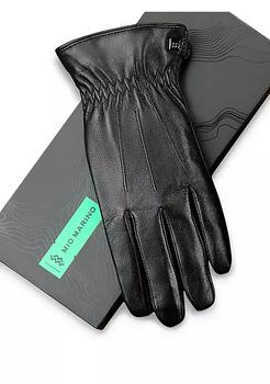product Men's Ridged Leather Touchscreen Gloves image